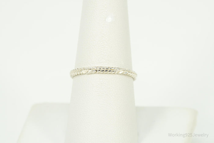 Vintage Braided Design Sterling Silver Band Ring Size 8.25