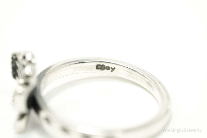 Vintage Butterfly Sterling Silver Ring - Size 8