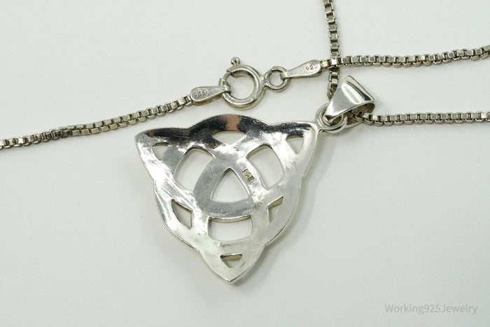Vintage Celtic Knot Sterling Silver Necklace 24"