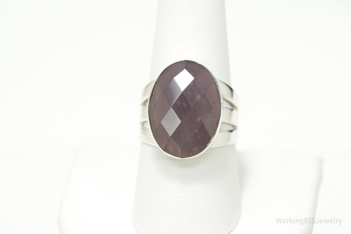 Vintage Desert Rose Trading Co Checkerboard Quartz Sterling Silver Ring - Size 9