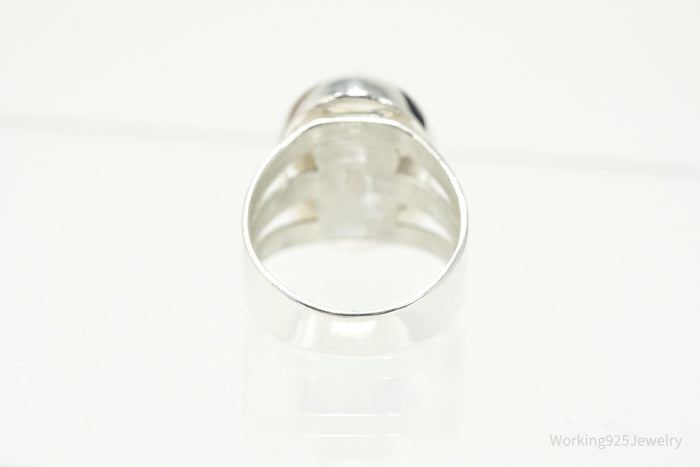 Vintage Desert Rose Trading Co Checkerboard Quartz Sterling Silver Ring - Size 9