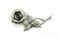 Vintage Designer Beau Sterling Silver Rose Brooch Pin