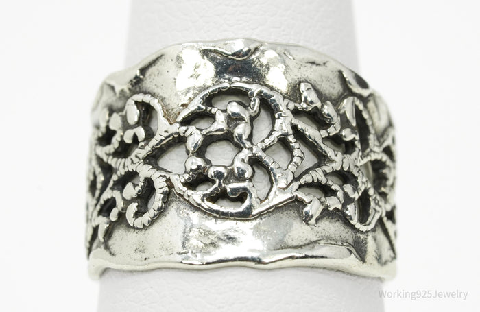 Vintage Designer Paz PZ Israel Sterling Silver Ring - Size 7