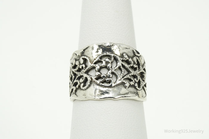 Vintage Designer Paz PZ Israel Sterling Silver Ring - Size 7