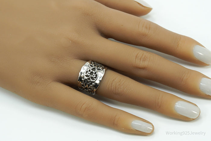 Vintage Designer Paz PZ Israel Sterling Silver Ring - Size 7
