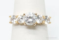 Vintage Designer Ross Simons CZ Gold Vermeil Sterling Silver Ring SZ 5.75