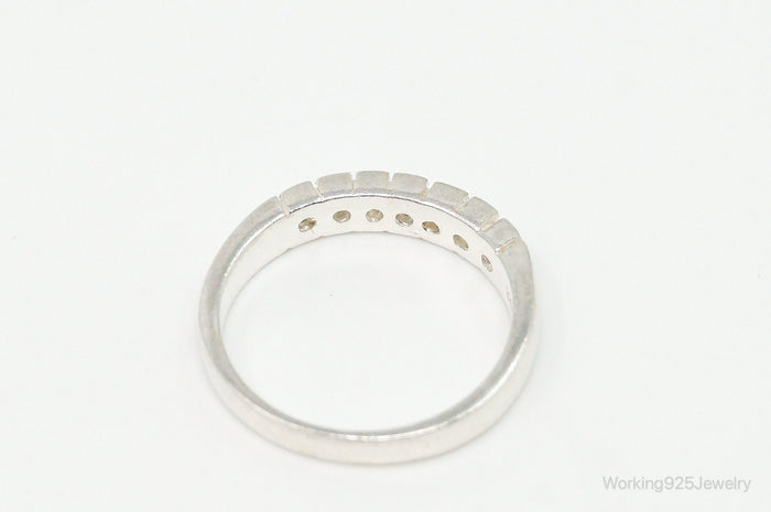 Vintage Designer SETA Cubic Zirconia Sterling Silver Ring - Size 5