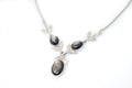 Vintage Designer Van Dell Black MOP Sterling Silver Necklace