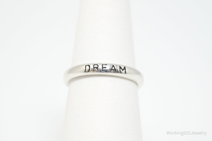 Vintage Designer WJ Waldeck Johnson DREAM Sterling Silver Ring - Sz 5