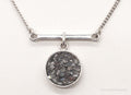 Vintage Druzy Quartz Modernist Sterling Silver Chain Necklace