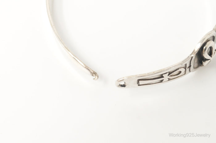 Vintage Egyptian Ohm Sterling Silver Bracelet