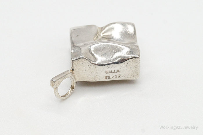 Vintage Galla Modernist Silver Pendant