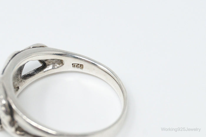 Vintage Galloping Horse Southwestern Sterling Silver Ring - Size 7.75