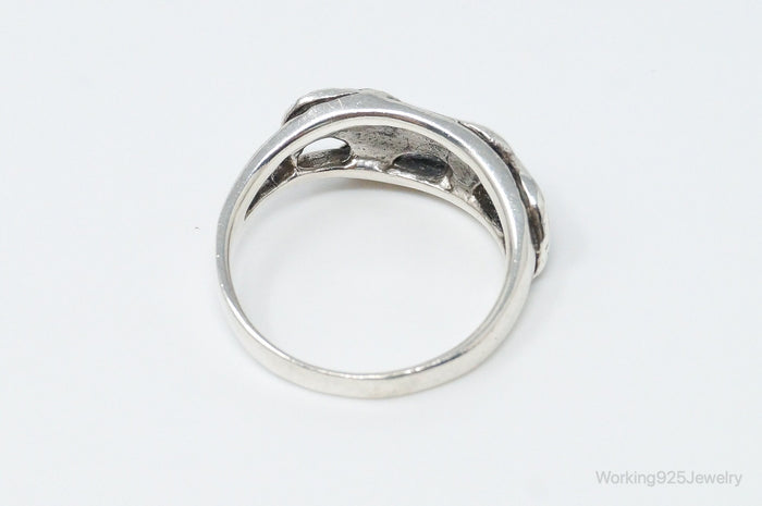 Vintage Galloping Horse Southwestern Sterling Silver Ring - Size 7.75