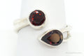 Vintage Garnet Sterling Silver Wrap Ring - Size 9.75 Adjustable