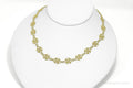 Vintage Gold Vermeil Cubic Zirconia Sterling Silver Necklace 16"