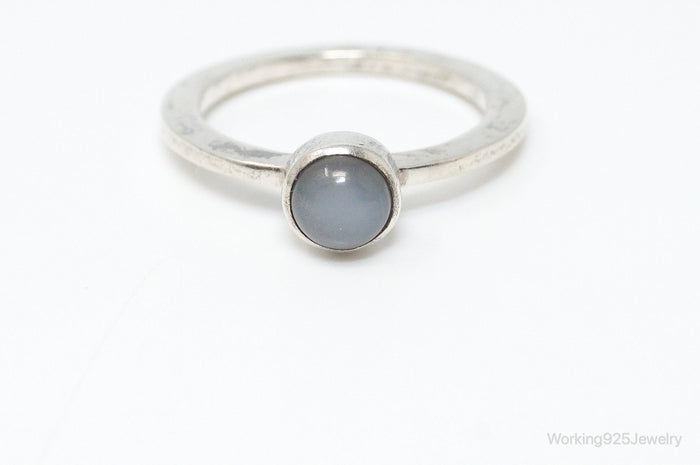 Vintage Gray Moonstone Sterling Silver Ring - SZ 8