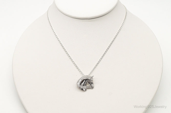Vintage Horse Lover Sterling Silver Necklace