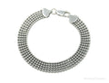 Vintage Italian Mesh Style Sterling Silver Bracelet 7.25"