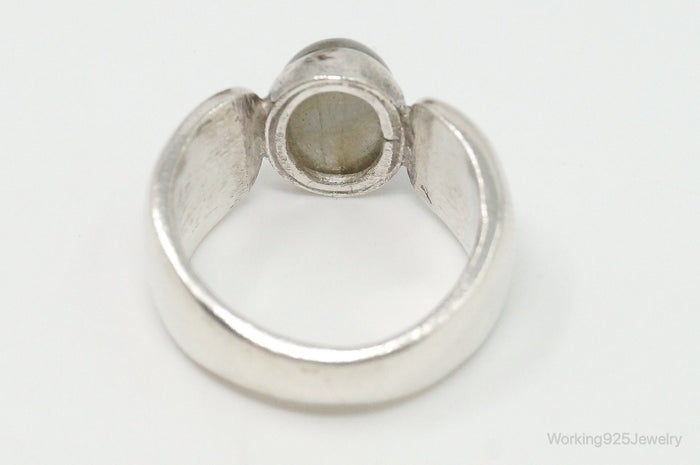 Vintage Labradorite Sterling Silver Ring - Size 7.5