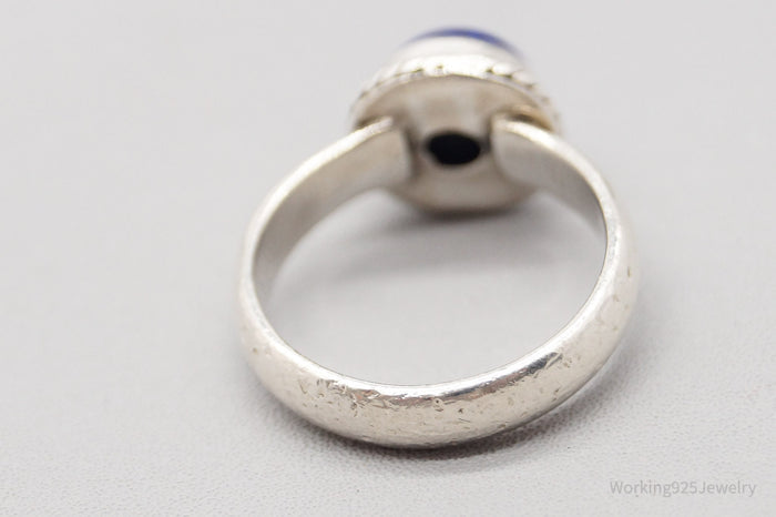 Vintage Lapis Lazuli Sterling Silver Ring - Size 6