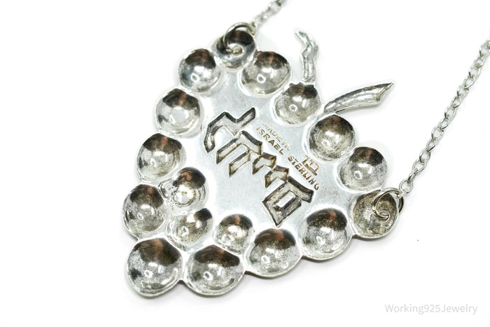 Vintage L'Chaim "To Life" Sterling Silver Wine Decanter Liquor Bottle Tag Label