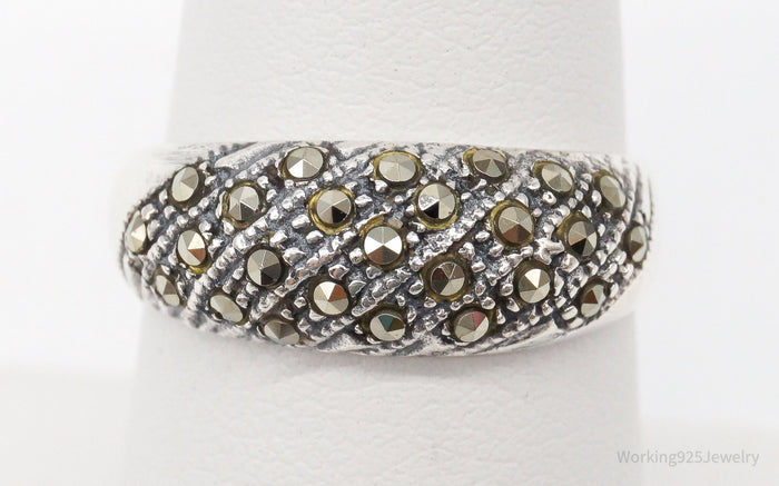 Vintage Marcasite Sterling Silver Ring Size 7