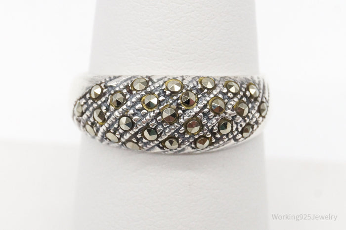 Vintage Marcasite Sterling Silver Ring Size 7