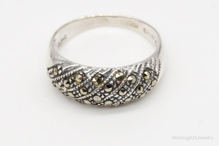 Vintage Marcasite Sterling Silver Ring Size 7