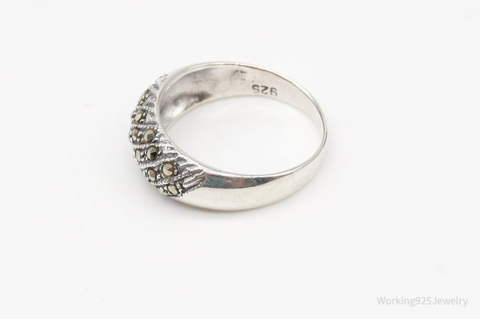 Vintage Marcasite Sterling Silver Ring Size 7