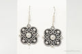 Vintage Mexico Designer MWS Bali Style Sterling Silver Earrings