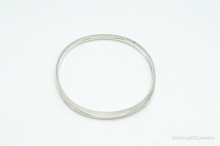 Vintage Mexico Modernist Sterling Silver Bangle Bracelet