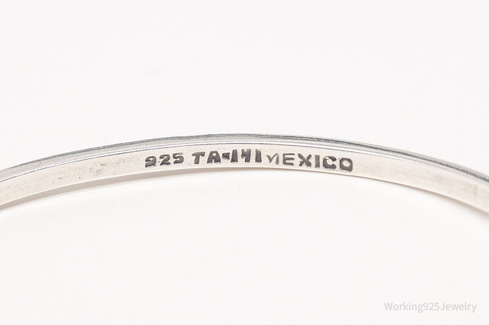 Vintage Mexico Modernist Sterling Silver Bracelet 7.75"