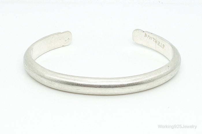 Vintage Modern Handmade Sterling Silver Cuff Bracelet