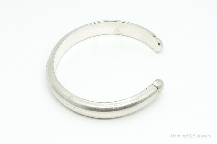 Vintage Modern Handmade Sterling Silver Cuff Bracelet