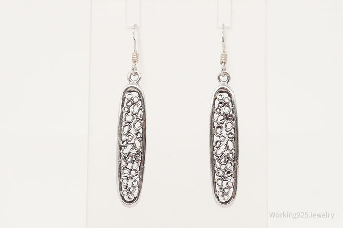 Vintage Modernist Sterling Silver Earrings