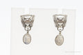 Vintage Moonstone Bali Style Sterling Silver Earrings