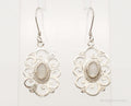 Vintage Moonstone Bali Style Sterling Silver Earrings