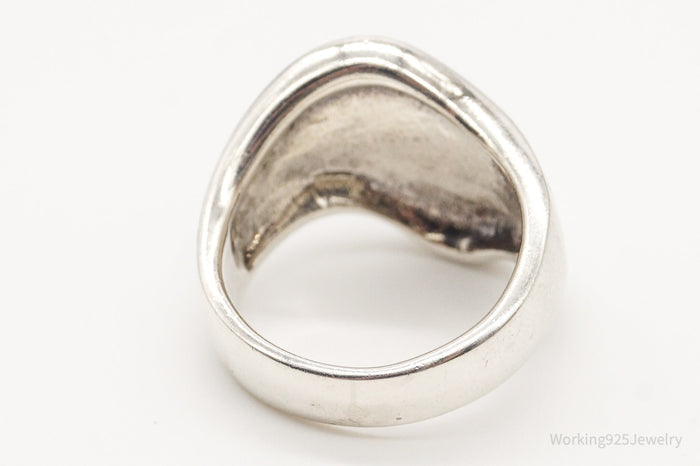 Vintage Multi Color Mother Of Pearl Sterling Silver Ring - Size 5.75