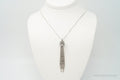 Vintage Open Heart Cubic Zirconia Mesh Sterling Silver Necklace