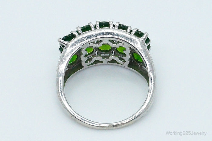 Vintage Peridot Sterling Silver Ring - Size 7.25