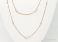 Vintage Rose Gold Vermeil Cubic Zirconia Sterling Silver Necklace