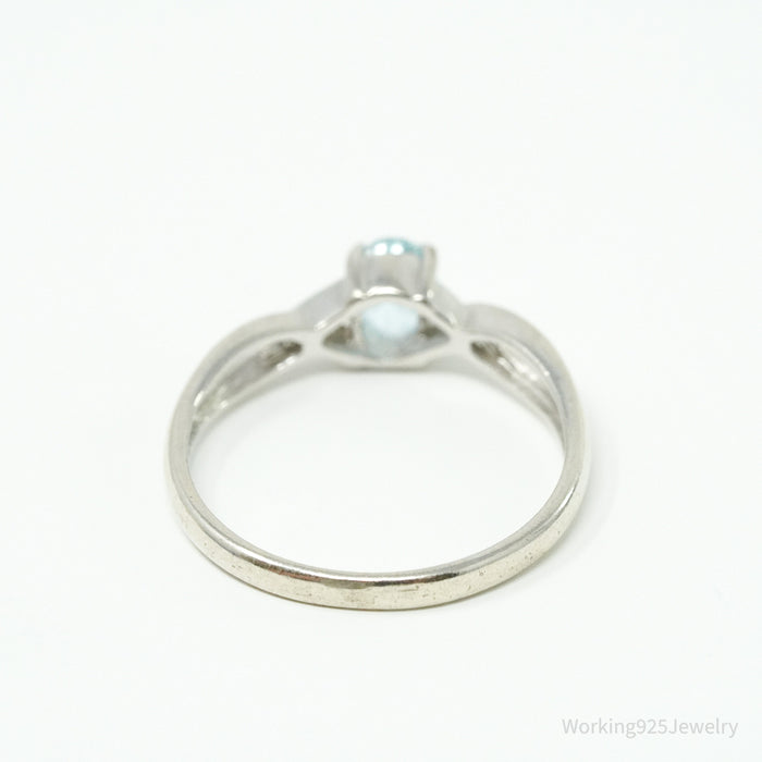 Vintage Ross Simons Blue Topaz Sterling Silver Ring - Size 7