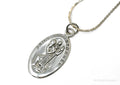 Vintage Saint Christopher Sterling Silver Necklace 20"