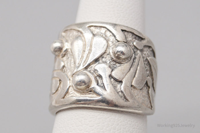 Vintage Silpada Holy Trinity Floral Vine Sterling Silver Ring - Size 5