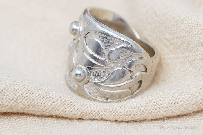 Vintage Silpada Holy Trinity Floral Vine Sterling Silver Ring - Size 5