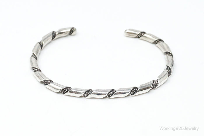 Vintage Southwestern Sterling Silver Cuff Bracelet