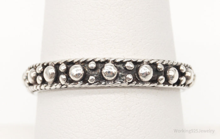 Vintage Sterling Silver Band Ring - Size 7.75