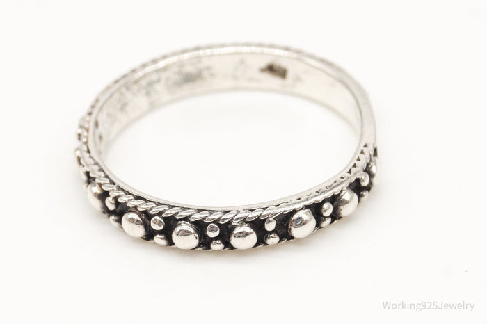Vintage Sterling Silver Band Ring - Size 7.75