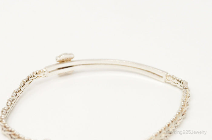 Vintage Stuffed Teddy Bear Sterling Silver Bracelet